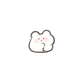 ☁️ beruang, imut, stiker, pertanyaan, berpikir telegram sticker