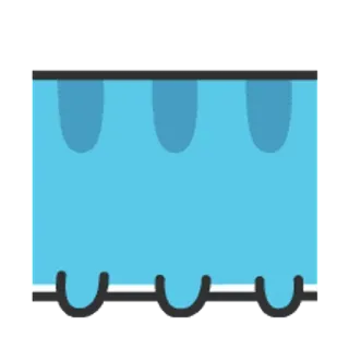 🐮 窓, 青, カーテン, 家, デコレーション telegram sticker