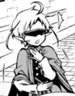 😎 Anime, Elfe, Manga, Umhang, Charakter telegram sticker