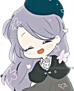 😄 sticker, animé, fille, chibi, mignon, dessin animé telegram sticker