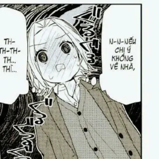 🕷 TH-TH-TH-TH... THÌ... N-N-NẾU CHỊ Ý KHỐNG VỀ NHÀ, anime, manga, cómic, dibujos animados, asustado, asiático telegram sticker
