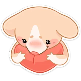 ☺️ dog, animal, heart, cute, cartoon, love telegram sticker