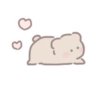 🍼 słodki, miś, zwierzę, kreskówka, serce, kawaii telegram sticker