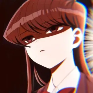 😡 Komi Shouko Komi Can't Communicate 애니메이션, 코미 양은 커뮤증입니다, 만화, 코미 쇼코, 귀여운, 화난 telegram sticker