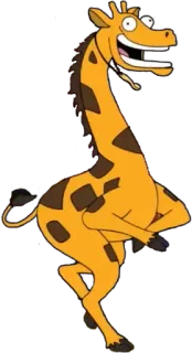 😊 长颈鹿, 卡通, 动物, 搞笑 telegram sticker