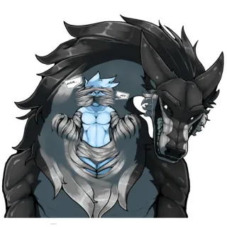 🖤 wolf, monster, vore, fantasy, creature telegram sticker