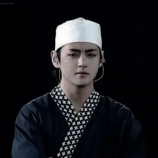 🕸 V BTS, K-Pop, Idol, Celebridade, Masculino, Retrato, Taehyung telegram sticker