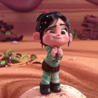 👾 Vanellope von Schweetz Wreck-It Ralph Cartoon, Disney, Vanellope, Ralph reicht's, Figur whatsapp sticker
