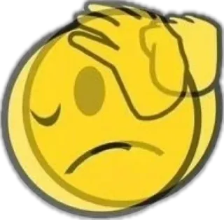 😒 emoji, facepalm, reaction, yellow, meme, expression, annoyance, failure telegram sticker