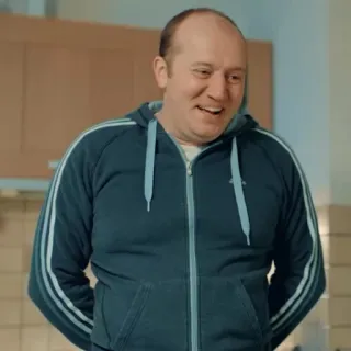 😄 man, hoodie, binnen, persoon, kleding telegram sticker
