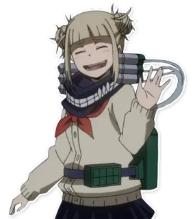 👋 Himiko Toga My Hero Academia anime, My Hero Academia, Himiko Toga, character, villain, manga telegram sticker