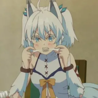 💙 Anime, Furry, Kawaii, Carino, Ragazza volpe telegram sticker