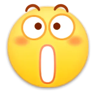 😲 Emoji, Zaskoczony, Zszokowany, Wyraz twarzy, Żółty, Twarz, Szok telegram sticker