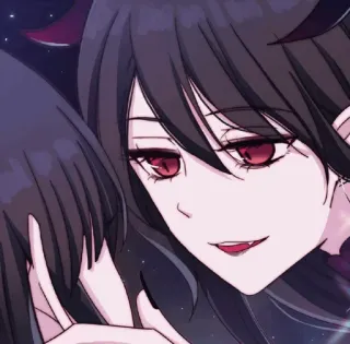 🍷 anime, demon, gothic, woman, vampire, female telegram sticker