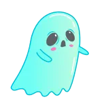😛 geist, süß, halloween, kawaii, gruselig telegram sticker