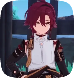😊 Shikanoin Heizou Genshin Impact アニメ, ビデオゲーム, 平蔵, 鹿野院, 原神, キャラクター telegram sticker