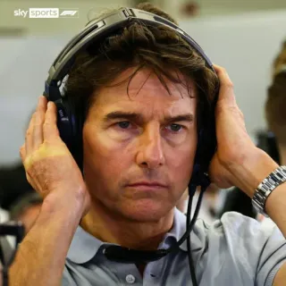 ✖ Tom Cruise sky sports famoso, actor, auriculares, hombre telegram sticker