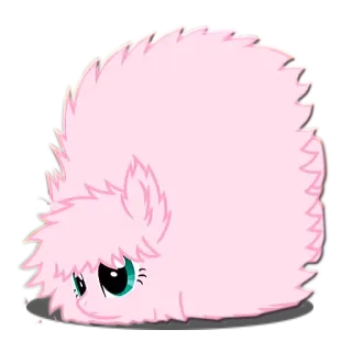 🙄 cartoon, pink, fluffy, pony, animal telegram sticker