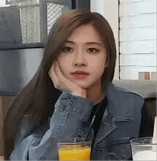 🌙 여자, 사람, 소녀, 얼굴, 머리카락, 초상화 telegram sticker