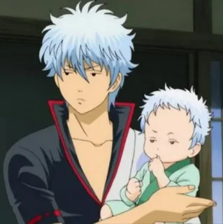 🧊 Gintoki Sakata Gintama Anime, Manga, Personnage, Bébé, Parentalité, Gintama, Gintoki Sakata telegram sticker