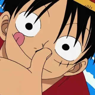 🎌 Monkey D. Luffy One Piece Monkey D. Luffy, One Piece, anime, manga, cartoon, funny telegram sticker