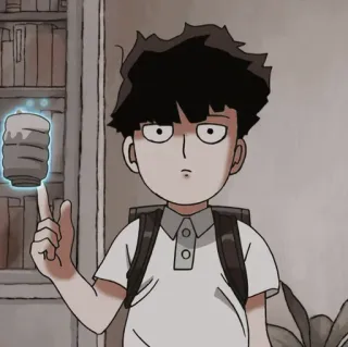 💈 Shigeo Kageyama Mob Psycho 100 Anime, Esper, Psíquico, Mob Psycho 100, Shigeo Kageyama telegram sticker