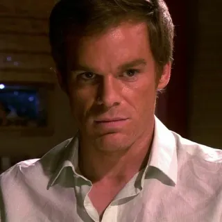 🤨 Dexter Morgan Dexter asesino en serie, sangre, crimen, investigación, forense, asesinato telegram sticker