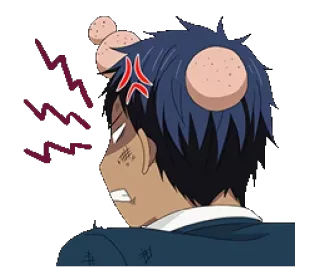😠 wütend, Anime, Cartoon, frustriert, verärgert whatsapp sticker