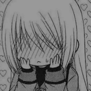➰ Anime, Manga, Mädchen, Herzen, Süß, Schüchtern telegram sticker