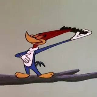 🤫 Woody Woodpecker Cartone animato, Woody Woodpecker, Uccello, Animato, Cartone animato classico whatsapp sticker