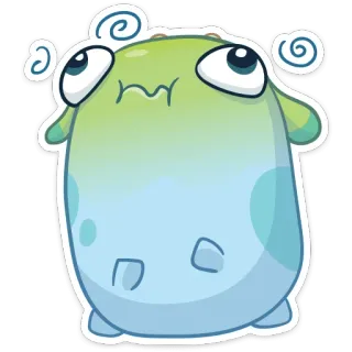 😔 Cartone animato, Carino, Mostro, Adesivo, Stravagante, Personaggio telegram sticker