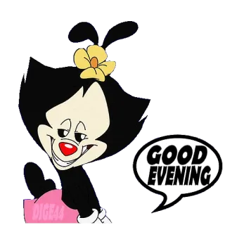 🌛 GOOD EVENING good evening, cartoon, greeting, animation telegram sticker