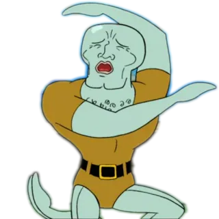 😌 Squidward Tentacles SpongeBob SquarePants Thaddäus, Cartoon, SpongeBob, Figur, lustig, Tintenfisch whatsapp sticker