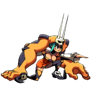 🏆 Squigly Skullgirls 스퀴글리, 스컬걸즈, 격투 게임, 애니메이션, 비디오 게임, 캐릭터 telegram sticker
