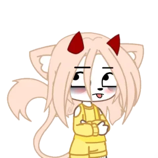 😛 Desenho animado, Anime, Demônio, Adesivo, Kawaii telegram sticker