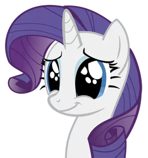 🙂 Rarity My Little Pony Пони, Мультфильм, Рарити, Милый, Животное telegram sticker