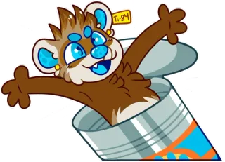 ‼️ Ti-84 cartoon, animal, furry, can, sticker telegram sticker