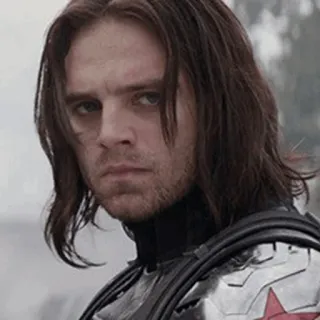 😐 Bucky Barnes Баки Барнс, Зимний солдат, Marvel, супергерой, солдат, персонаж telegram sticker