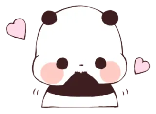 ❤ Panda, Lindo, Animal, Corazón telegram sticker