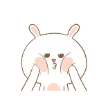 😀 fofo, animal, coelho, coelho, adesivo, adorável whatsapp sticker