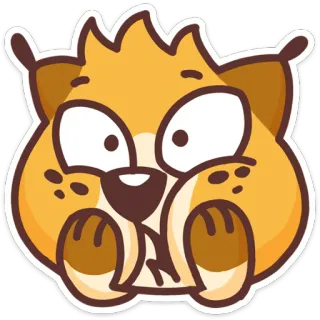 😮 Luchs, Tier, Cartoon, süß, Aufkleber, Säugetier telegram sticker
