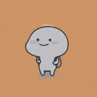 ⛅ cartoon, cute, happy, character, illustration telegram sticker