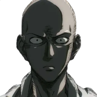 😳 Saitama One Punch Man Аниме, Герой, Лысый, Сайтама, Ванпанчмен telegram sticker