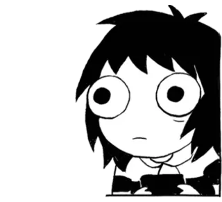 😕 Anime, Manga, Dessin animé, Expression, Confus, Choqué, Portrait telegram sticker