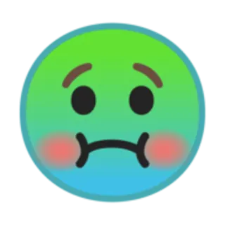 🤢 emoji, sad, upset, expression, feeling, cartoon telegram sticker