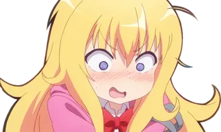 😨 anime, cartoon, funny, shocked, anime girl, character, expression telegram sticker