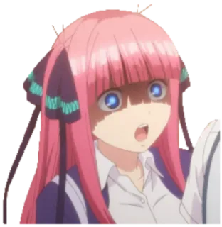 😨 anime, shocked, surprised, manga, girl, pink hair telegram sticker
