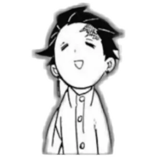 😁 Tanjiro Kamado Demon Slayer anime, manga, demon slayer, tanjiro kamado, chibi, cute, smiling telegram sticker
