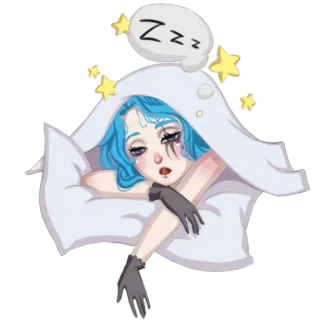 😴 ZZZ slaperig, moe, zzz, bed, cartoon, anime telegram sticker