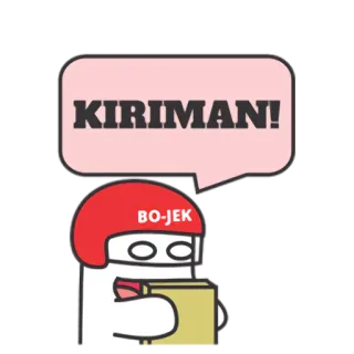 📬 KIRIMAN! 배달, 소포, 만화, 헬멧, 보잭 telegram sticker
